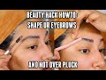 HOW TO GROOM + SHAPE EYEBROWS Without Over Plucking | BEAUTY HACK - Alexisjayda