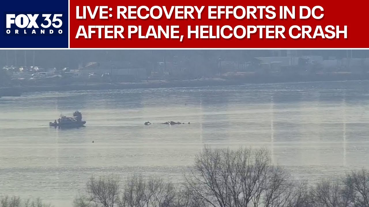 Washington DC plane crash: Live look at recovery efforts in Potomac ...