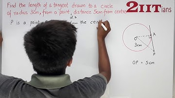 Circles  Exercise 15.3 Q1 Class X ICSE Find the length of the tangent drawn to a circle of radius 3