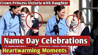 Princess Victoria & Princess Estelle Share A Sweet Loving Mother-Daughter Moment At Her Name Day