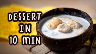 Banana With Coconut Milk Dessert | Kluai Buat Chi | The Easiest Thai Recipe | #shorts