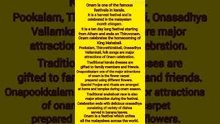 Onam Speech in English, Essay about onam