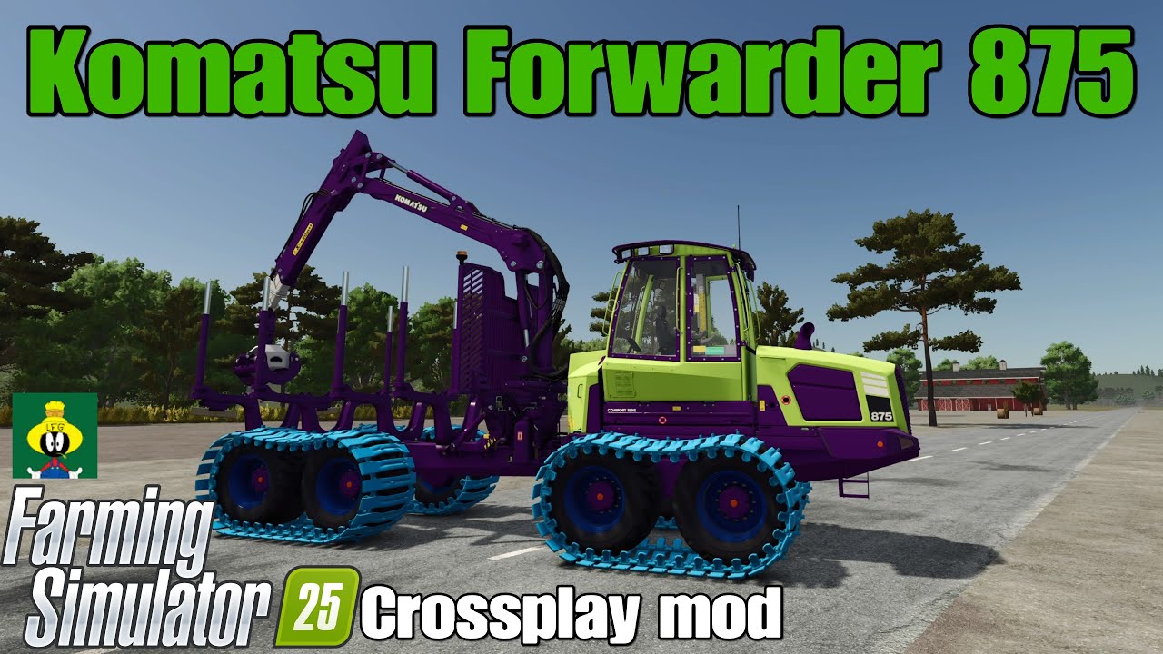 Komatsu Forwarder 875 / FS25 crossplay mod - YouTube