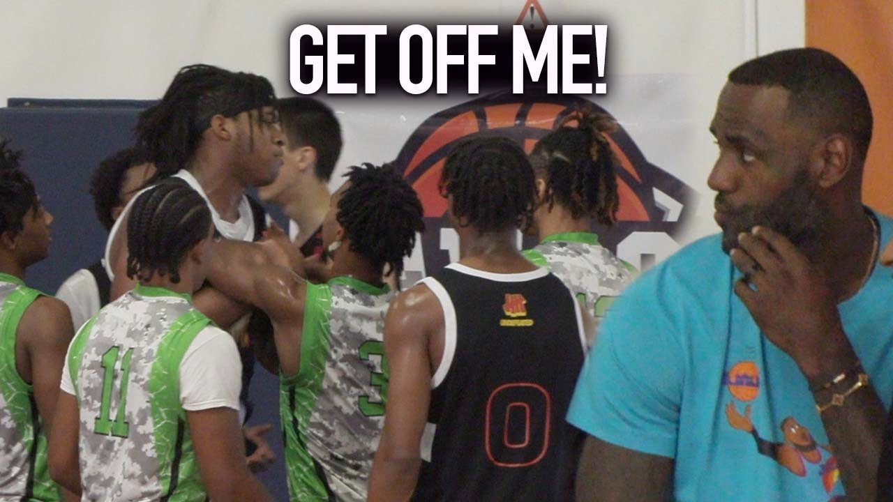 LeBron Watches Bronny's Strive For Greatness Team FIGHT OFF Chippy Squad!