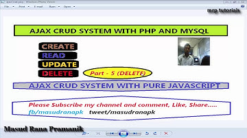 CRUD System in ajax and php with pure javascript - Delete