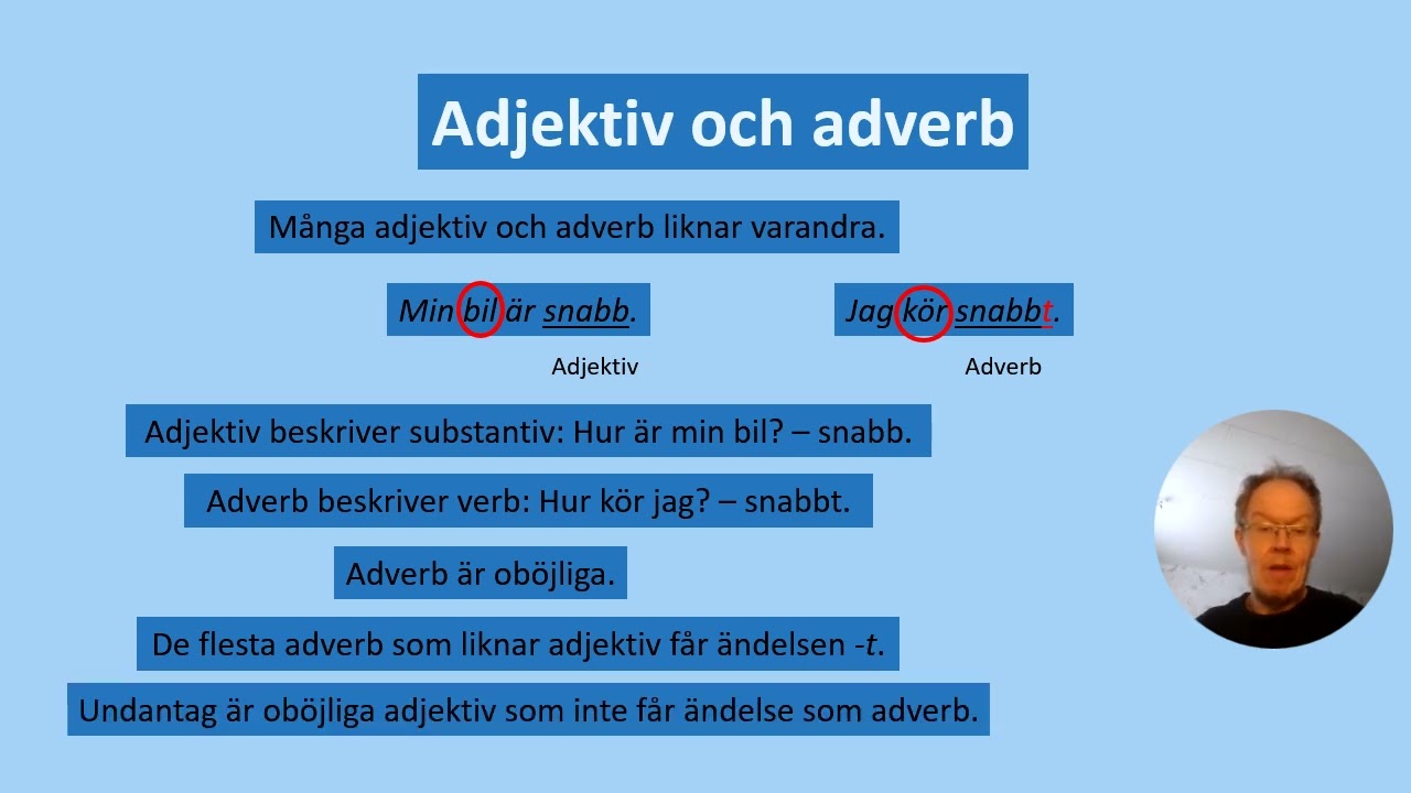 Adjektiv och adverb
