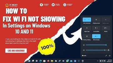 How to Fix Wi Fi Not Showing in Settings on Windows 10 and 11