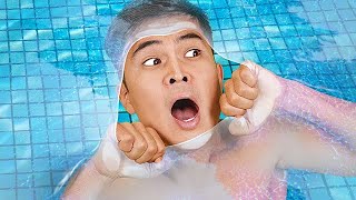 SWIMMING POOL CHALLENGE || 24 Hours Last To Leave Pool Challenge !