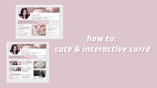 cute & interactive carrd tutorial!
