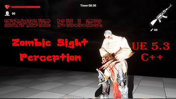 14. Zombie Sight Perception | Zombie Killer | Unreal 5.3 C++