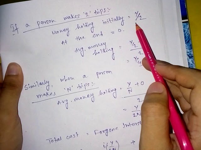 Baumol-Tobin inventory theoretic model.