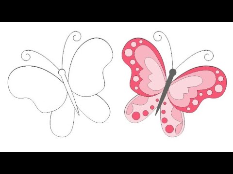 رسم سهل كيفية رسم فراشة صغيرة للمبتدئين مع التلوين تعليم الرسم رسم بالرصاص