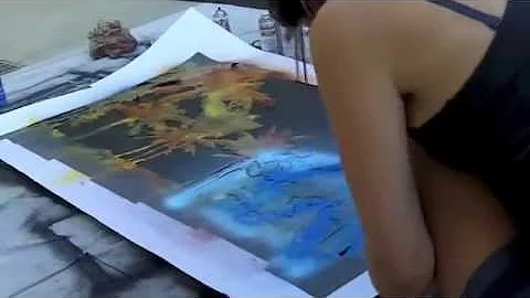Artist Nichole McDaniel "Ocean Breeze" Oahu, Conte...