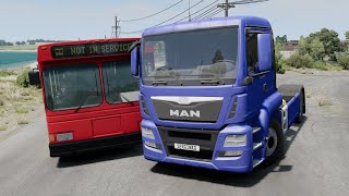 Bus &amp; Truck Crashes 30 - BeamNG. Drive