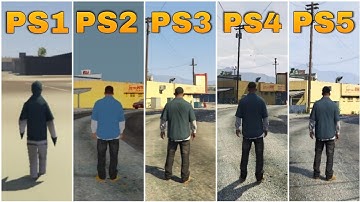 GTA 5 GRAPHICS COMPARISON PS1 VS PS2 VS PS3 VS PS4 VS PS5
