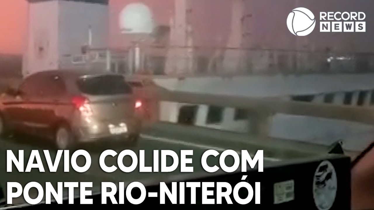 Ponte Rio-Niterói é fechada após colisão de navio