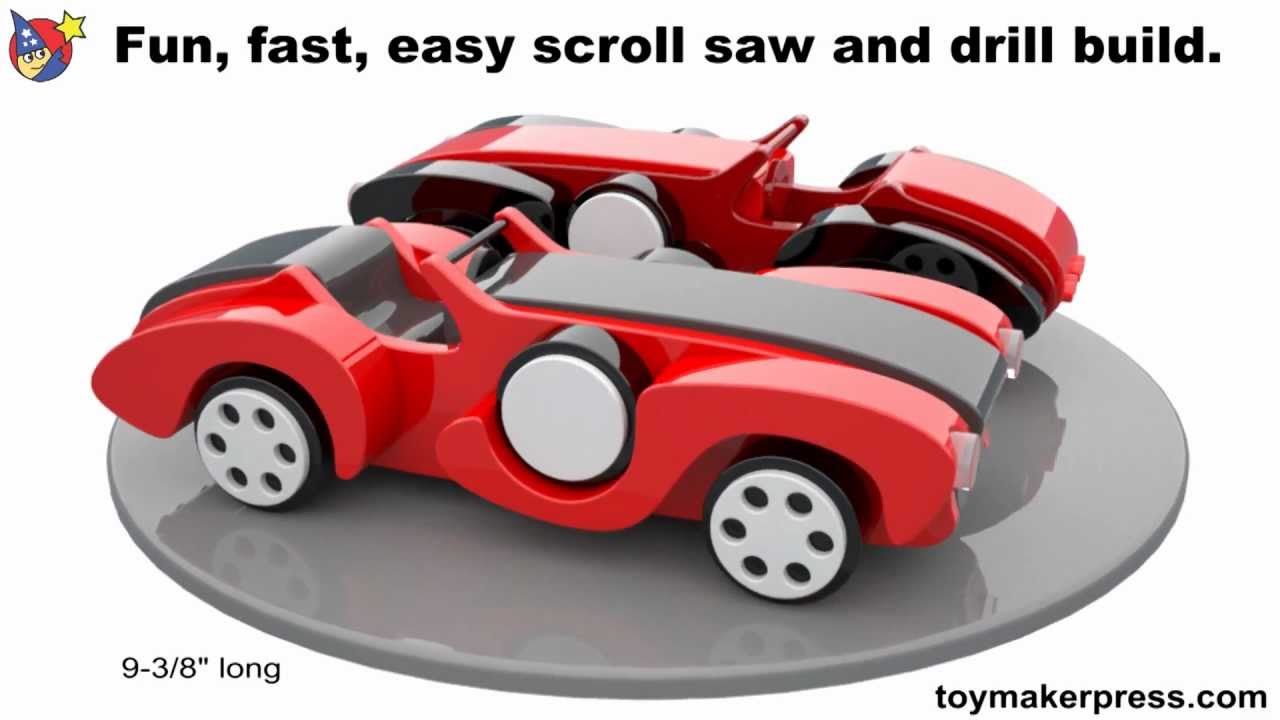 Wood Toy Plans - Sexy Jazzy Sports Car - YouTube