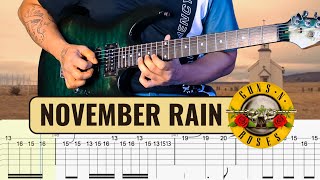 Guns N' Roses - November Rain Outro Guitar Solo Lesson With Guitar Tab | Cover | Tutorial