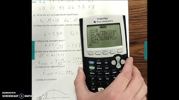 OnRamps Statistics Calculator Strategies: 1 Sample T-Test