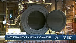 Maintaining steam engines at Golden Spike National Historical Park
