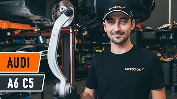 How to change front suspension arm on AUDI A6 C5 Avant [TUTORIAL AUTODOC]
