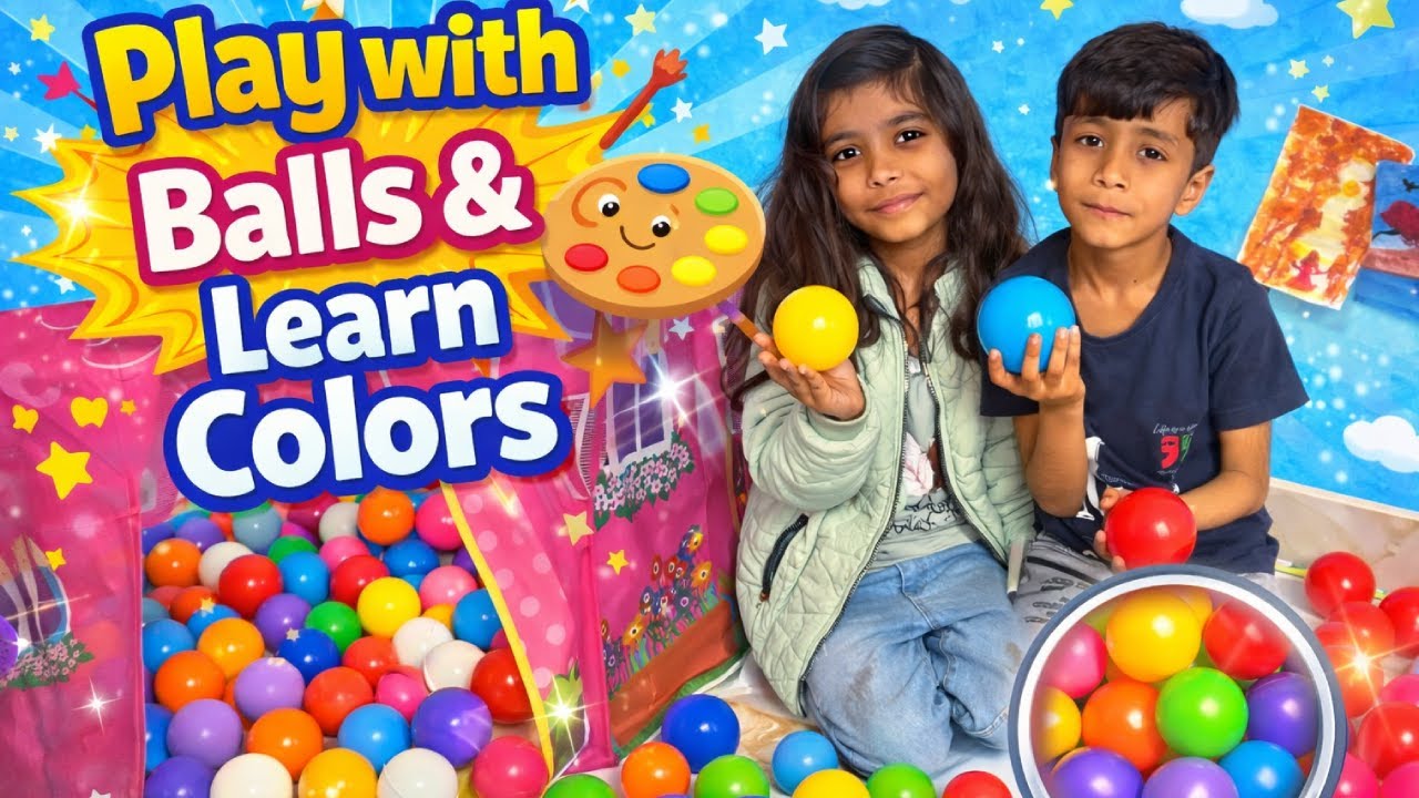 Play with Balls & Learn Colors | Bachchon Ka Fun Play Time | Aish Zeeshu Fun 🎉