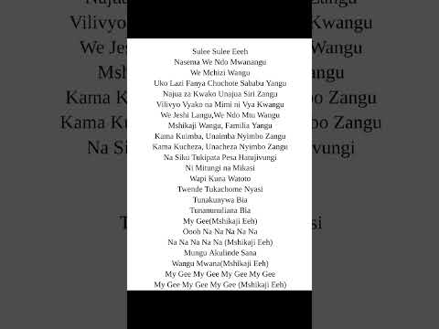 MSHIKAJI BY SENNY MOTION LYRICS VIDEO