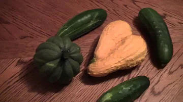 Acorn and Summer Squash with Cucumbers