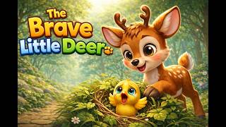 The Brave Little Deer 🦌 | Moral Story for Kids in English | Bedtime Animal Story