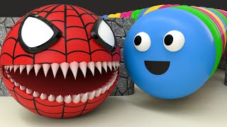Spider Pacman VS SLITHER.IO IN REAL LIFE about Worms from the game Part 2 screenshot 4