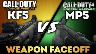 AW: "Weapon Faceoff" - KF5 vs MP5 from CoD4 - WHICH IS BETTER? (CoD: AW Gameplay/Commentary)
