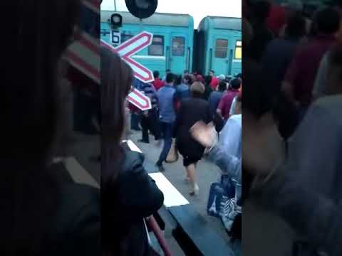 Очевидцы дтп с поездом под Алматы