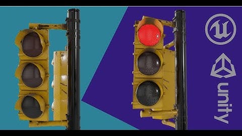 3D Model PBR Traffic Light