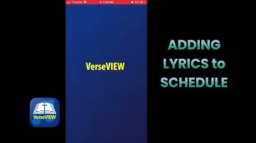 Adding Schedule with VerseVIEW Songbook app