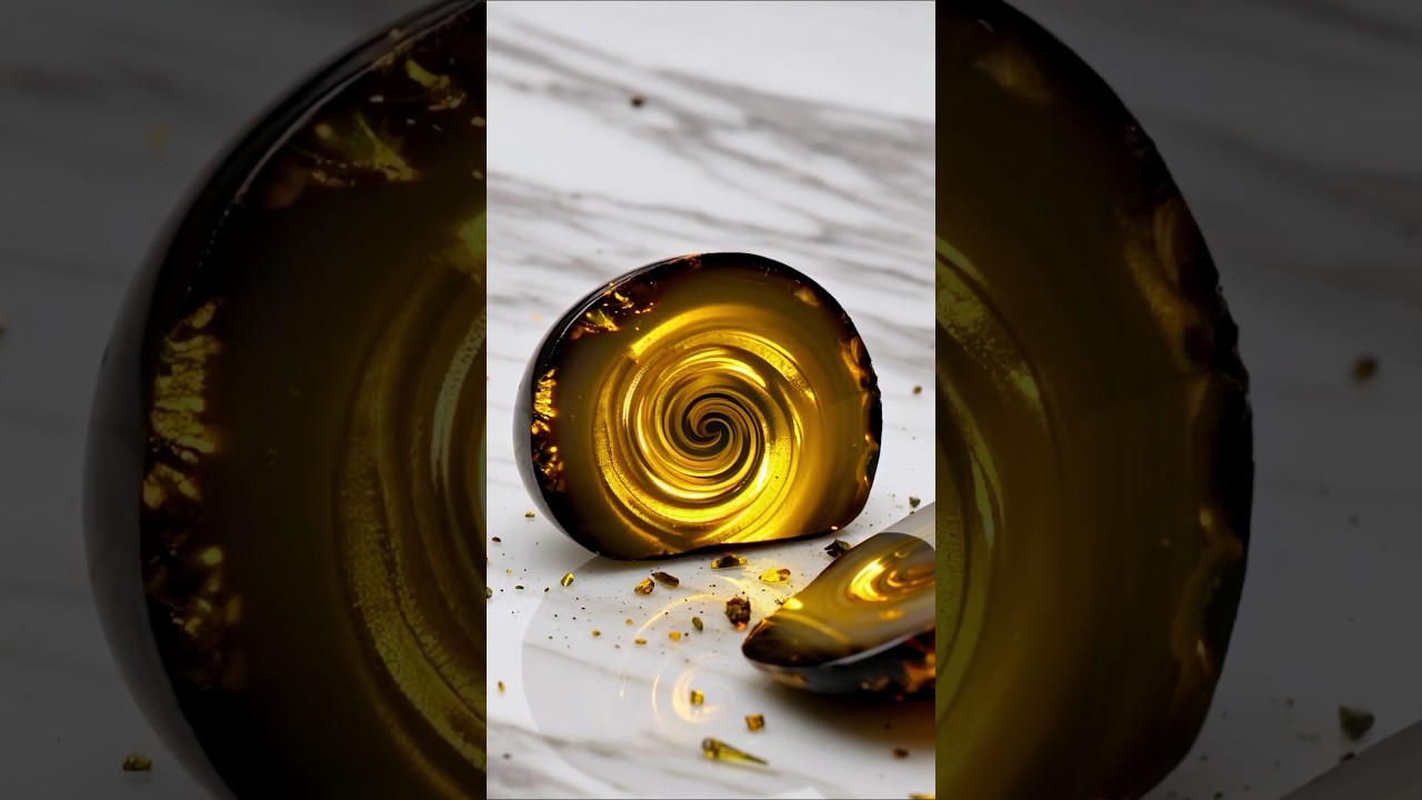 Slicing a golden obsidian turtle! 🐢 