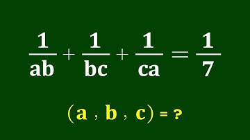 Can you solve this ? | Math Olympiad | (a,b,c)=?