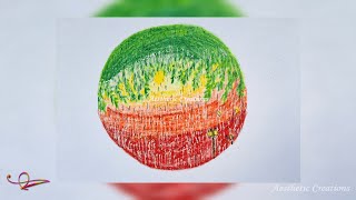 Rainy Sunset | Nature | Colour Pencil Drawing | Time-lapse