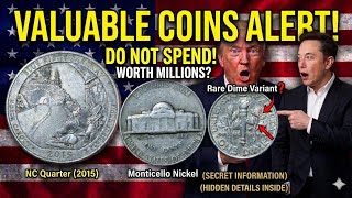 These Rare U.S. Coins Could Make You Rich Overnight! 💵 Jefferson Nickel, Roosevelt Dime &amp; Quarter