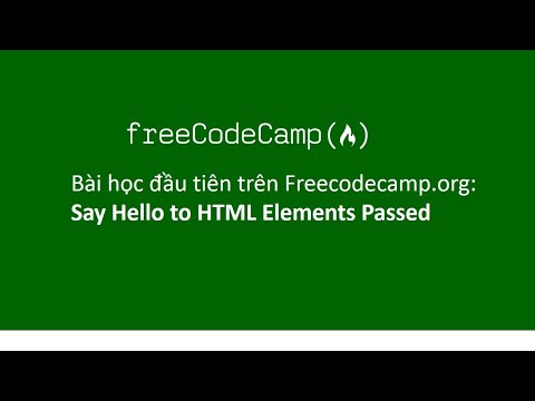 1. Basic HTML and HTML5: Say Hello to HTML Elements Passed Tiếng Việt