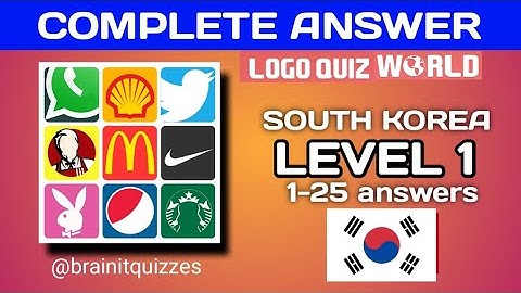 Logo Quiz world, South Korea. level 1 answers #logoquiz @brainitquiz