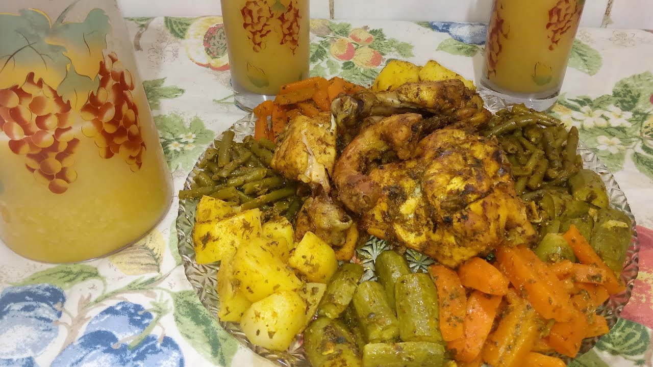 دجاج🍗 مبخر في الكسكاس مع الخضر بطريقة سهلة وصحية كيجي بنين