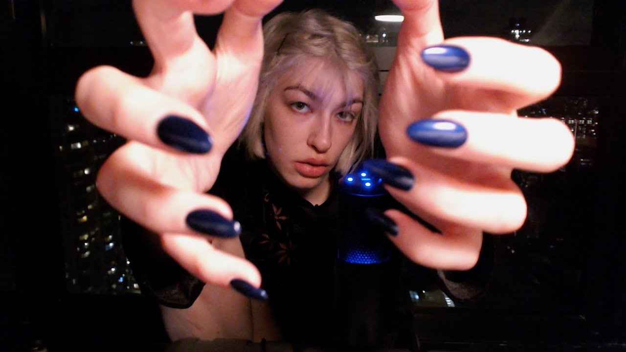 Visual Asmr, soft whispering, inaudible whispering, tapping with long ...