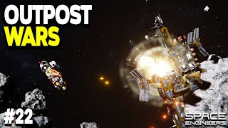 BIG Space Station Attack! - Space Engineers: OUTPOST WARS - Ep #22