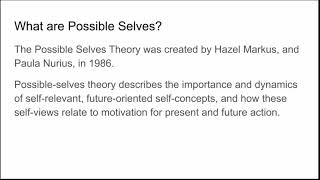 Possible Selves Theory