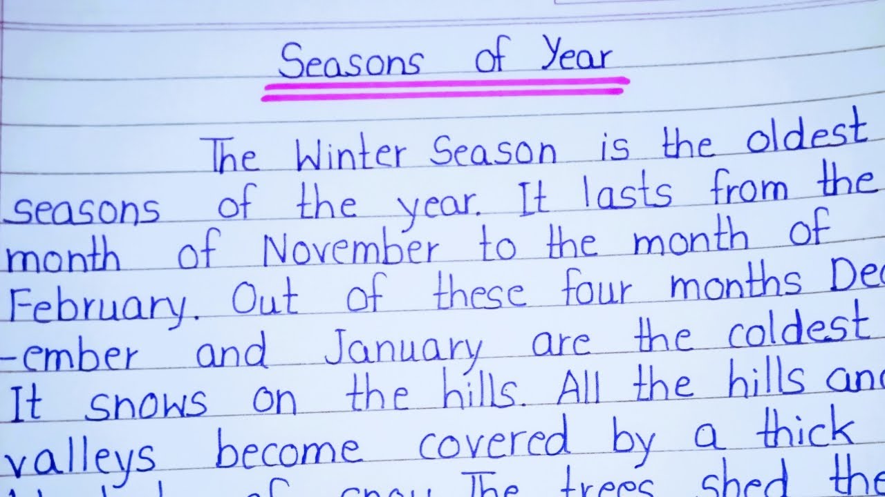 seasons essay