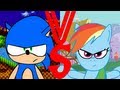 Sonic vs rainbow dash