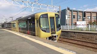 西鉄3000形(6両) 柳川観光列車「水都」特急 福岡(天神)行(A132レ) 三潴駅通過