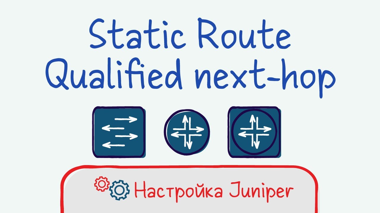 Juniper 15 Настройка статических маршрутов. Опция qualified next-hop.