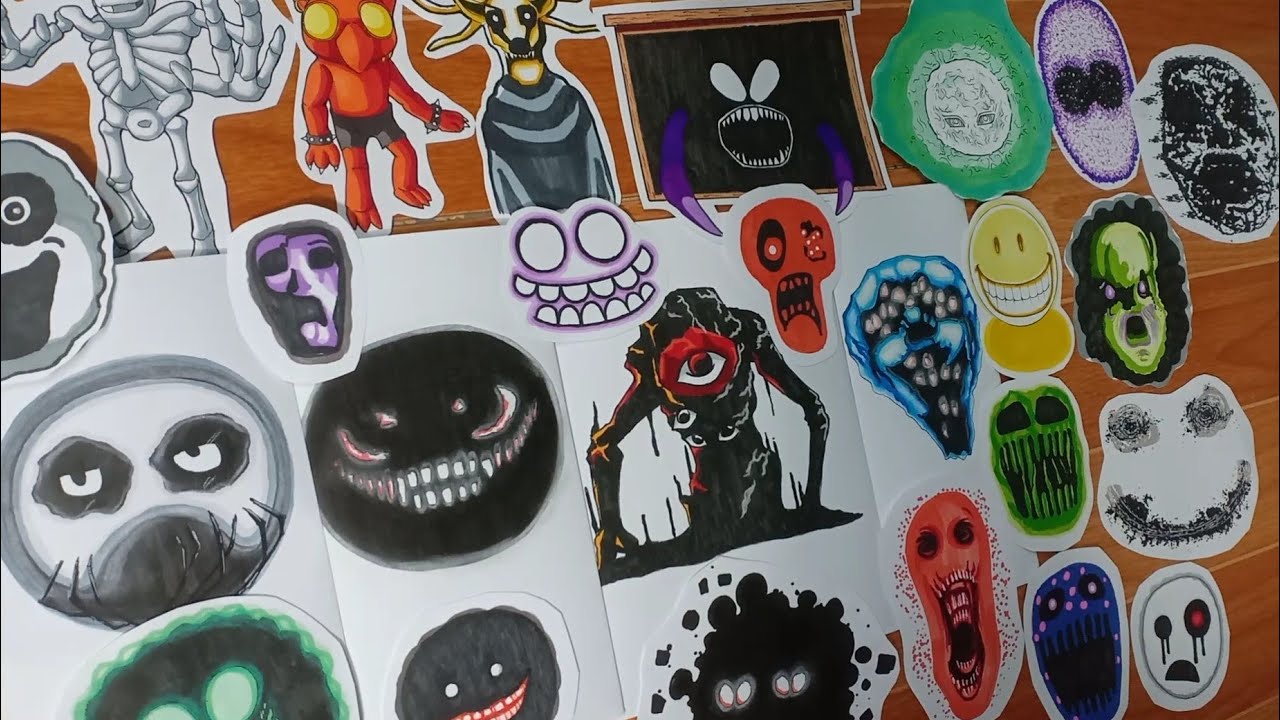 13 New Monsters in DOORS ROBLOX Update Vẽ 13 thực thể doors Mới YouTube