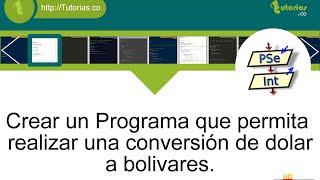 operadores – pSeint (conversion dolar a bolivar) Wealth